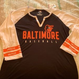 Ladies Baltimore Orioles 3/4 sleeve t shirt
